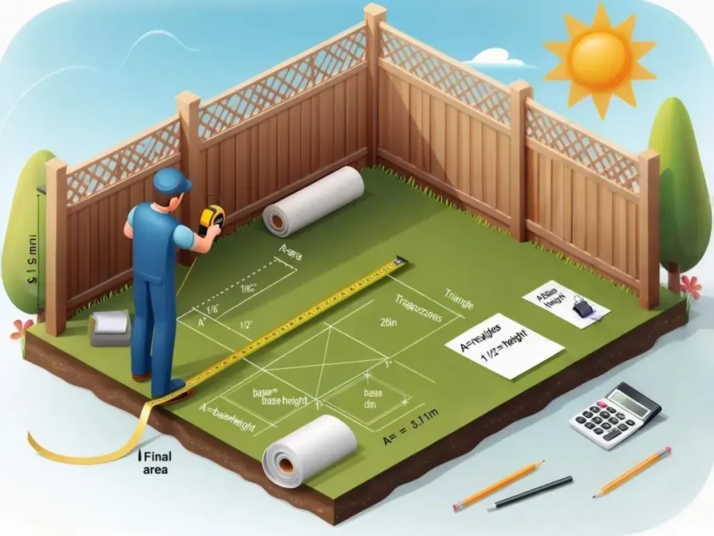 misurare le aree irregolari per acquistare erba sintetica