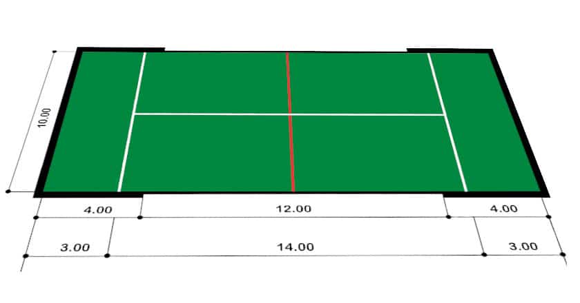 dimensioni campi da padel misure