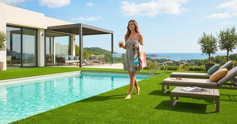erba sintetica che non scotta Mondialgreen bordo piscina